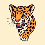 Cartoon Jaguar Tattoo