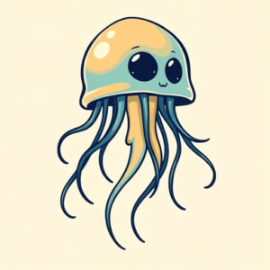 Cartoon Jellyfish Tattoo