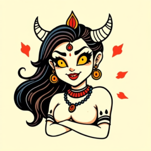 Cartoon Kali Tattoo