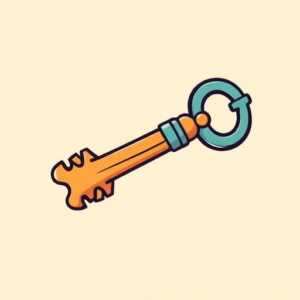 Cartoon Key Tattoo