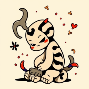 Cartoon Kintsugi Tattoo