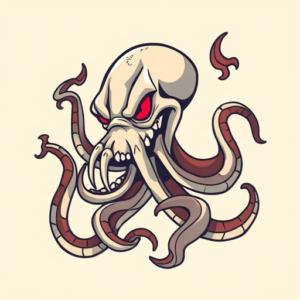 Cartoon Kraken Tattoo