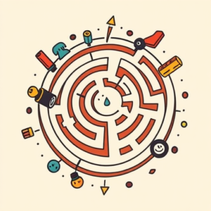 Cartoon Labyrinth Tattoo