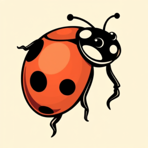 Cartoon Ladybug Tattoo