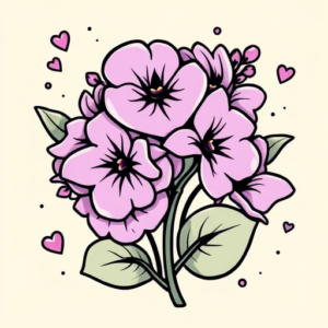 Cartoon Lilac Tattoo