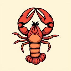 Cartoon Lobster Tattoo