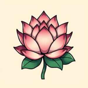 Cartoon Lotus Tattoo