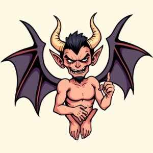 Cartoon Lucifer Tattoo
