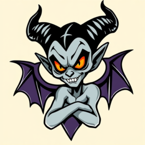 Cartoon Maleficent Tattoo