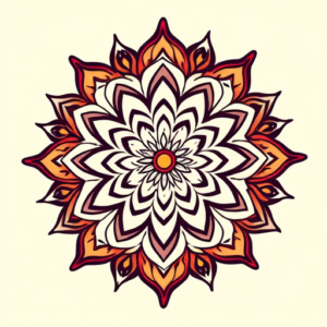 Cartoon Mandala Tattoo