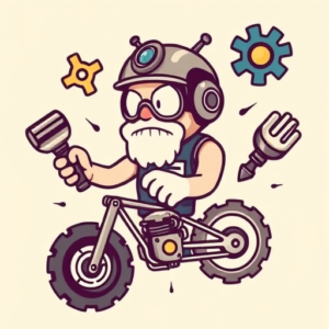 Cartoon Mechanic Tattoo