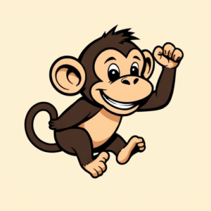 Cartoon Monkey Tattoo