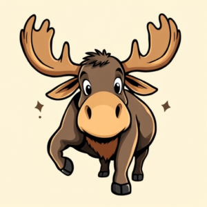 Cartoon Moose Tattoo