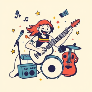 Cartoon Music Tattoo