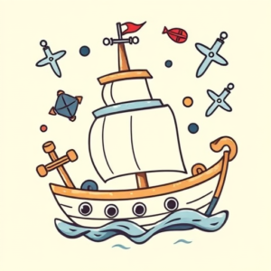 Cartoon Nautical Tattoo