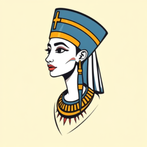 Cartoon Nefertiti Tattoo