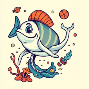 Cartoon Ocean Tattoo