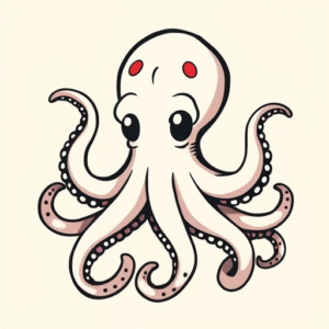 Cartoon Octopus Tattoo