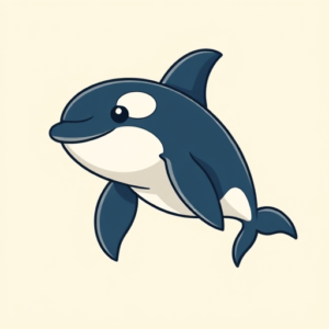 Cartoon Orca Tattoo