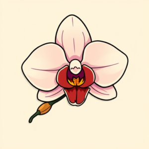 Cartoon Orchid Tattoo
