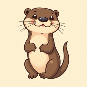Cartoon Otter Tattoo