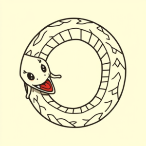 Cartoon Ouroboros Tattoo