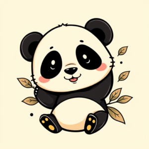 Cartoon Panda Tattoo