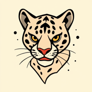 Cartoon Panther Tattoo