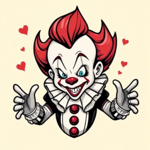 Cartoon Pennywise Tattoo