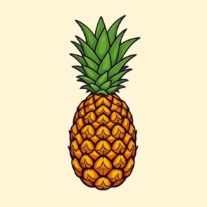 Cartoon Pineapple Tattoo