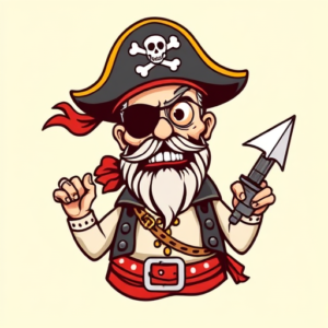 Cartoon Pirate Tattoo