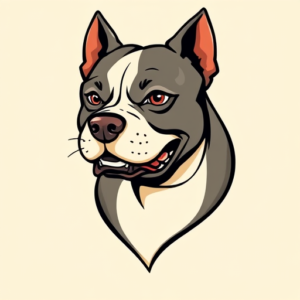 Cartoon Pitbull Tattoo