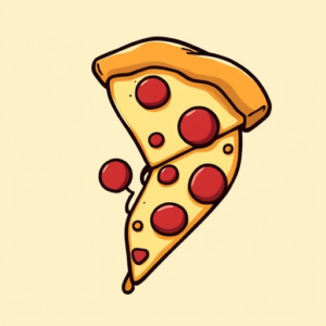 Cartoon Pizza Tattoo