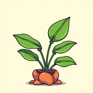 Cartoon Plant Tattoo