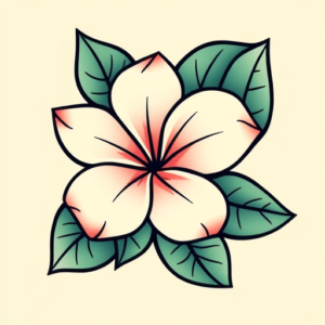 Cartoon Plumeria Tattoo