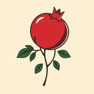 Cartoon Pomegranate Tattoo