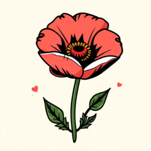 Cartoon Poppy Tattoo