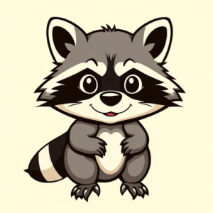 Cartoon Raccoon Tattoo