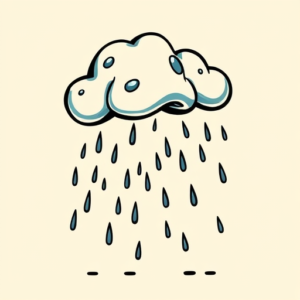Cartoon Rain Tattoo