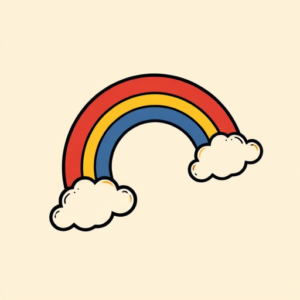 Cartoon Rainbow Tattoo