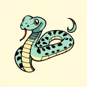 Cartoon Rattlesnake Tattoo