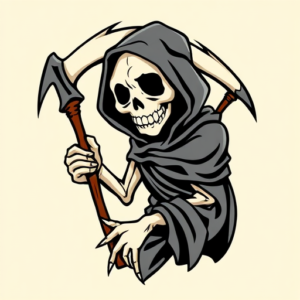 Cartoon Reaper Tattoo