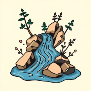 Cartoon River Tattoo
