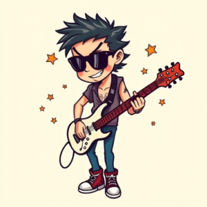 Cartoon Rockstar Tattoo