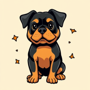 Cartoon Rottweiler Tattoo