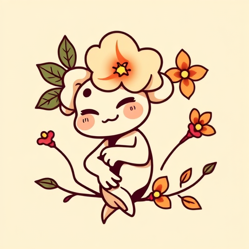 Cartoon Sampaguita Tattoo