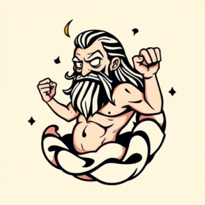 Cartoon Saturn Tattoo