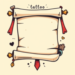 Cartoon Scroll Tattoo