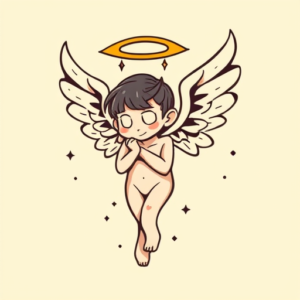 Cartoon Seraphim Tattoo