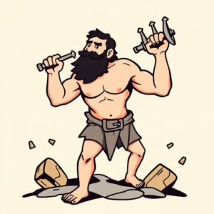 Cartoon Sisyphus Tattoo
